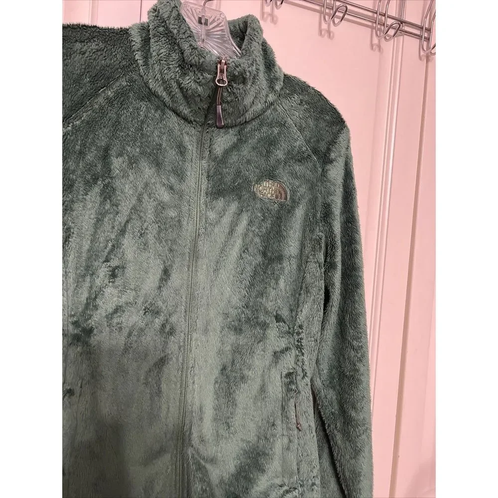 The North Face Osito Forest Green Full Zip Womens Jacket Sz M - Picture 5 of 8